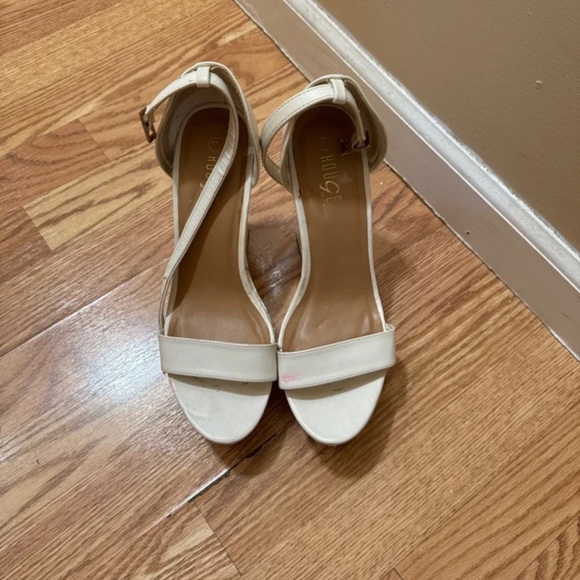 Silver Jeans Shoes - Silver Jeans Elegant White Ankle Strap Heels